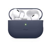 elago Funda de Silicona para Apple AirPods Pro 2.ª Generación/USB-C | Carcasa Protectora, LED Frontal Visible, Carga Inalámbrica (Azul Oscuro)