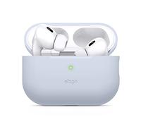 elago Funda de Silicona para Apple AirPods Pro 2.ª Generación/USB-C | Carcasa Protectora, LED Frontal Visible, Carga Inalámbrica (Azul Claro)