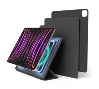 elago Funda Folio Magnética Compatible con iPad Air 13 (M4/M3/M2), iPad Pro (6ª/5ª/4ª/3ª Gen), Placa Trasera para Superficies Metálicas, Compatible con Apple Pencil [12,9 Pulgadas] (Gris Oscuro)
