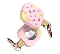 elago Funda Helado para Apple AirTag 2.ª/1.ª Gen | Llavero con Mosquetón, Protección Anticaídas para Llaves y Mascotas, Dispositivo de Rastreo No Incluido (Fresa)
