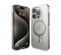 elago Funda Híbrida Magnética Compatible con iPhone 15 Pro Case, MagSafe Cargador, Tecnología de PC + TPU, Antigolpes de Grado Militar de EEUU, Reducción-Amarilleo (Gris Medio)