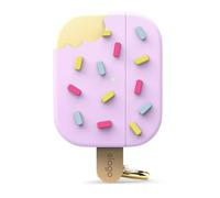 elago Funda Ice Cream Compatible con AirPods Pro 3, con Mosquetón, Protección Anticaídas, Frontal con LED Visible, Diseño de Helado Adorable, Carga Inalámbrica (Arándano)