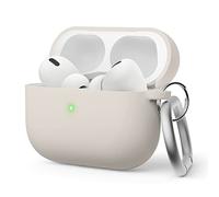 elago Funda Líquida Híbrida Compatible con Apple AirPods Pro 2ª Generación - Triples Estructuras Estuche, Cubierta con Llavero, Resistente al Polvo, Uso Rudo (Piedra)