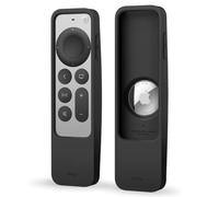 elago Funda Localizador R5 Compatible con Apple TV 4K Siri Remote 3.ª generación (2022) y 2.ª generación (2021), Compatible con Apple AirTag: Cordón Incluido, Protección contra Caídas (Negro)