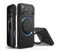 elago Funda Magnética Armor con Soporte de Anillo para iPhone 17 Pro MAX (6,9") - Compatible con MagSafe, Anillo Giratorio 360°, Estructura Robusta Antigolpes, Diseño Duradero (Negro)