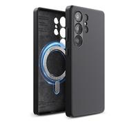 elago Funda Magnética de Cuero Vegano para Samsung Galaxy S25 Ultra - Compatible con Accesorios MagSafe, Protección Antigolpes, Resistente al Agua, Agarre Cómodo Antideslizante (Negro)