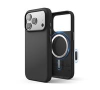 elago Funda Magnética de Piel Vegana para iPhone 17 Pro (6,3") - Compatible con MagSafe, Prémium, Duradera, Antigolpes, Resistente al Agua (Negro)