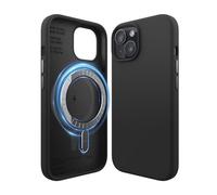 elago Funda Magnética de Silicona Compatible con iPhone 15, Compatible con Todos Los Accesorios MagSafe, Imanes Integrados, Funda Protectora de Cuerpo Completo [Estructura de 5 Capas] (Negro)