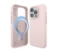 elago Funda Magnética de Silicona Compatible con iPhone 15 Pro, Compatible con Todos Los Accesorios MagSafe, Imanes Integrados, Funda Protectora de Cuerpo Completo [Estructura de 5 Capas] (Rosa)