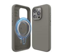 elago Funda Magnética de Silicona Compatible con iPhone 15 Pro, Compatible con Todos Los Accesorios MagSafe, Imanes Integrados, Funda Protectora Cuerpo Completo [Estructura 5 Capas] (Gris Medio)
