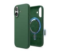 elago Funda Magnética de Silicona Líquida para iPhone 17 (6,3") - Compatible con MagSafe, Antigolpes, Delgada, Acabado Suave al Tacto (Verde Alpino)