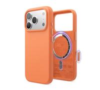 elago Funda Magnética de Silicona Líquida para iPhone 17 Pro (6,3") - Compatible con MagSafe, Antigolpes, Delgada, Acabado Suave al Tacto (Naranja)