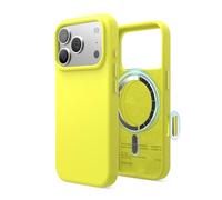 elago Funda Magnética de Silicona Líquida para iPhone 17 Pro (6,3") - Compatible con MagSafe, Antigolpes, Delgada, Acabado Suave al Tacto (Amarillo Neón)