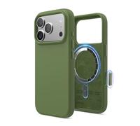 elago Funda Magnética de Silicona Líquida para iPhone 17 Pro (6,3") - Compatible con MagSafe, Antigolpes, Delgada, Acabado Suave al Tacto (Verde Cedro)
