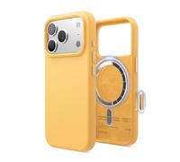 elago Funda Magnética de Silicona Líquida para iPhone 17 Pro (6,3") - Compatible con MagSafe, Antigolpes, Delgada, Acabado Suave al Tacto (Amarillo Sol)