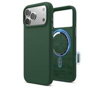 elago Funda Magnética de Silicona Líquida para iPhone 17 Pro MAX (6,9") - Compatible con MagSafe, Antigolpes, Delgada, Acabado Suave al Tacto (Verde Alpino)