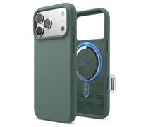 elago Funda Magnética de Silicona Líquida para iPhone 17 Pro MAX (6,9") - Compatible con MagSafe, Antigolpes, Delgada, Acabado Suave al Tacto (Verde Medianoche)