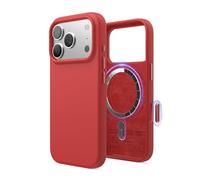 elago Funda Magnética de Silicona Líquida para iPhone 18 Pro/17 Pro [6,3"] | Compatible con MagSafe, Antigolpes, Delgada, Acabado Suave al Tacto (Rojo)