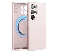 elago Funda Magnética de Silicona para Samsung Galaxy S25 Ultra, Compatible con Accesorios MagSafe, Funda Protectora, Antigolpes, Slim, Forro Suave de Microfibra Antirrayas (Rosa)