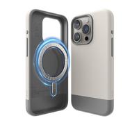 elago Funda Magnética Glide Compatible con iPhone 15 Pro, Compatible con MagSafe, Diseño de Dos Tonos, Protectora de Cuerpo Completo [PC + TPU], Protección Cámara Mejorada (Piedra/Gris Medio)