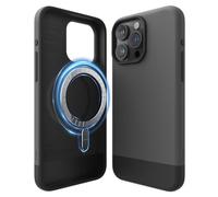 elago Funda Magnética Glide para iPhone 15 Pro MAX | Compatible con MagSafe, Diseño de Dos Tonos, PC + TPU, Protección Completa y Cámara Reforzada (Gris Oscuro/Negro)