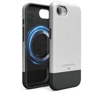 elago Funda Magnética Original 2G Compatible con iPhone 17e/iPhone 16e - Funda Deslizante Magnética, Recortes Precisos para la Cámara, Antigolpes (Plata/Negro)