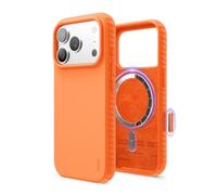 elago Funda Magnética Ridge para iPhone 17 Pro - Compatible con MagSafe, Silicona Líquida Premium, Diseño Robusto Antigolpes, Acabado Suave al Tacto (Naranja)