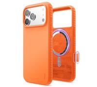 elago Funda Magnética Ridge para iPhone 17 Pro MAX - Compatible con MagSafe, Silicona Líquida Premium, Diseño Robusto Antigolpes, Acabado Suave al Tacto (Naranja)