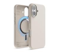 elago Funda Magnética Silicona Compatible con Funda para iPhone 16 6.1 Pulgadas Compatible con Todos los Accesorios MagSafe - Imanes Integrados, Silicona de Agarre Suave (Stone)