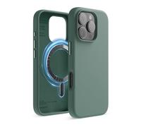 elago Funda Magnética Silicona Compatible con Funda para iPhone 16 Pro 6.3 Pulgadas Compatible con Todos los Accesorios MagSafe - Imanes Integrados, Silicona de Agarre Suave (Verde Medianoche)