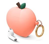 elago Funda Melocotón 3D Compatible con AirPods 2 y 1 | Diseño Bonito, Fresco y Divertido, Ajuste Perfecto, Silicona Premium, para Niñas o Parejas (Melocotón)