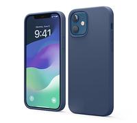 elago Funda Silicona Líquida Compatible con iPhone 12 Case y Compatible con iPhone 12 Pro Case (6.1"), Silicona Premium, Protección Funda Protectora 3 Tapas Estructura (Azul Oscro)