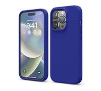 elago Funda Silicona Líquida Compatible con iPhone 14 Pro Case (6,1"), Silicona Premium, Protección Completa - Carcasa de 3 Capas Antigolpes, Forro Microfibra Suave Anti-Arañazos (Azul Cobalto)