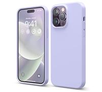 elago Funda Silicona Líquida Compatible con iPhone 14 Pro MAX Case (6,7"), Silicona Premium, Protección Completa - Carcasa de 3 Capas Antigolpes, Forro Microfibra Suave Anti-Arañazos (Morado)