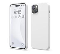 elago Funda Silicona Líquida Compatible con iPhone 15 Plus, Silicona Premium, Funda Protectora Cuerpo Completo [Estructura A Prueba Golpes 4 Capas], Forro Microfibra Suave Antiarañazos (Blanco)