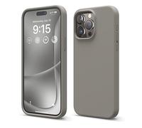 elago Funda Silicona Líquida Compatible con iPhone 15 Pro MAX, Silicona Premium, Funda Protectora Cuerpo Completo [Estructura A Prueba Golpes 4 Capas], Forro Microfibra Antiarañazos (Gris Medio)