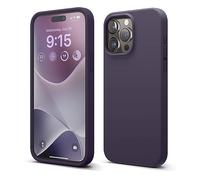 elago Funda Silicona Líquida Compatible con iPhone 15 Pro MAX, Silicona Premium, Funda Protectora Cuerpo Completo [Estructura Prueba Golpes 4 Capas], Forro Microfibra Antiarañazos (Morado Oscuro)