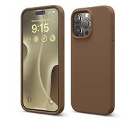 elago Funda Silicona Líquida Compatible con iPhone 15 Pro MAX, Silicona Premium, Funda Protectora Cuerpo Completo [Estructura A Prueba Golpes 4 Capas], Forro Microfibra Suave Antiarañazos (Marrón)