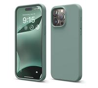 elago Funda Silicona Líquida Compatible con iPhone 15 Pro MAX, Silicona Premium, Funda Protectora Cuerpo Completo [Estructura Prueba Golpes 4 Capas], Forro Microfibra Antiarañazos (Verde Medianoche)