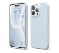 elago Funda Silicona Líquida Compatible con iPhone 15 Pro MAX, Silicona Premium, Funda Protectora Cuerpo Completo [Estructura A Prueba Golpes 4 Capas], Forro Microfibra Antiarañazos (Azul Celeste)