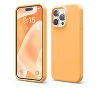 elago Funda Silicona Líquida Compatible con iPhone 15 Pro MAX, Silicona Premium, Funda Protectora Cuerpo Completo [Estructura A Prueba Golpes 4 Capas], Forro Microfibra Suave Antiarañazos (Naranja)