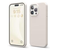 elago Funda Silicona Líquida Compatible con iPhone 15 Pro MAX, Silicona Premium, Funda Protectora Cuerpo Completo [Estructura A Prueba Golpes 4 Capas], Forro Microfibra Antiarañazos (Piedra)