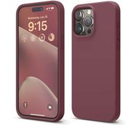 elago Funda Silicona Líquida Compatible con iPhone 15 Pro MAX, Silicona Premium, Funda Protectora Cuerpo Completo [Estructura A Prueba Golpes 4 Capas], Forro Microfibra Suave Antiarañazos (Burdeos)