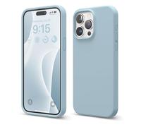 elago Funda Silicona Líquida Compatible con iPhone 15 Pro Max, Silicona Premium, Funda Protectora Cuerpo Completo [Estructura A Prueba Golpes 4 Capas], Forro Microfibra Suave Antiarañazos (Azul cielo)