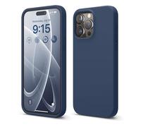 elago Funda Silicona Líquida Compatible con iPhone 15 Pro MAX, Silicona Premium, Funda Protectora Cuerpo Completo [Estructura A Prueba Golpes 4 Capas], Forro Microfibra Antiarañazos (Azul Oscuro)