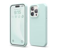 elago Funda Silicona Líquida Compatible con iPhone 15 Pro, Silicona Premium, Funda Protectora Cuerpo Completo [Estructura A Prueba Golpes 4 Capas], Forro Microfibra Suave Antiarañazos (Verde Noche)