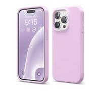 elago Funda Silicona Líquida Compatible con iPhone 15 Pro, Silicona Premium, Funda Protectora Cuerpo Completo [Estructura A Prueba Golpes 4 Capas], Forro Microfibra Suave Antiarañazos (Lila Claro)