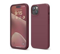 elago Funda Silicona Líquida Compatible con iPhone 15, Silicona Premium, Funda Protectora Cuerpo Completo [Estructura A Prueba de Golpes 4 Capas], Forro Microfibra Suave Antiarañazos (Borgoña)