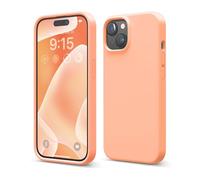 elago Funda Silicona Líquida Compatible con iPhone 15, Silicona Premium, Funda Protectora Cuerpo Completo [Estructura A Prueba de Golpes 4 Capas], Forro Microfibra Suave Antiarañazos (Salmón)