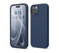 elago Funda Silicona Líquida Compatible con iPhone 15, Silicona Premium, Funda Protectora Cuerpo Completo [Estructura A Prueba de Golpes 4 Capas], Forro Microfibra Suave Antiarañazos (Jean Indigo)